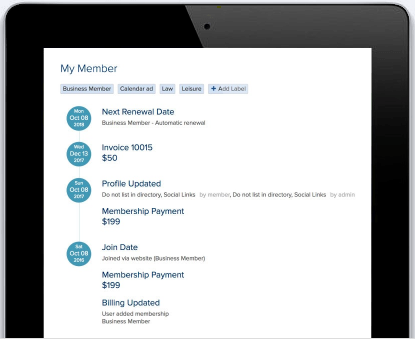 mejor ejemplo de plataforma de sitio web de membresía: MembershipWorks